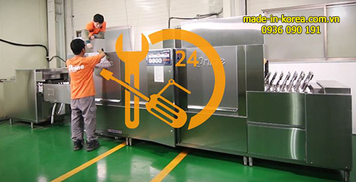 MADE IN KOREA giao hàng và lắp đặt máy rửa bát công nghiệp trên toàn quốc